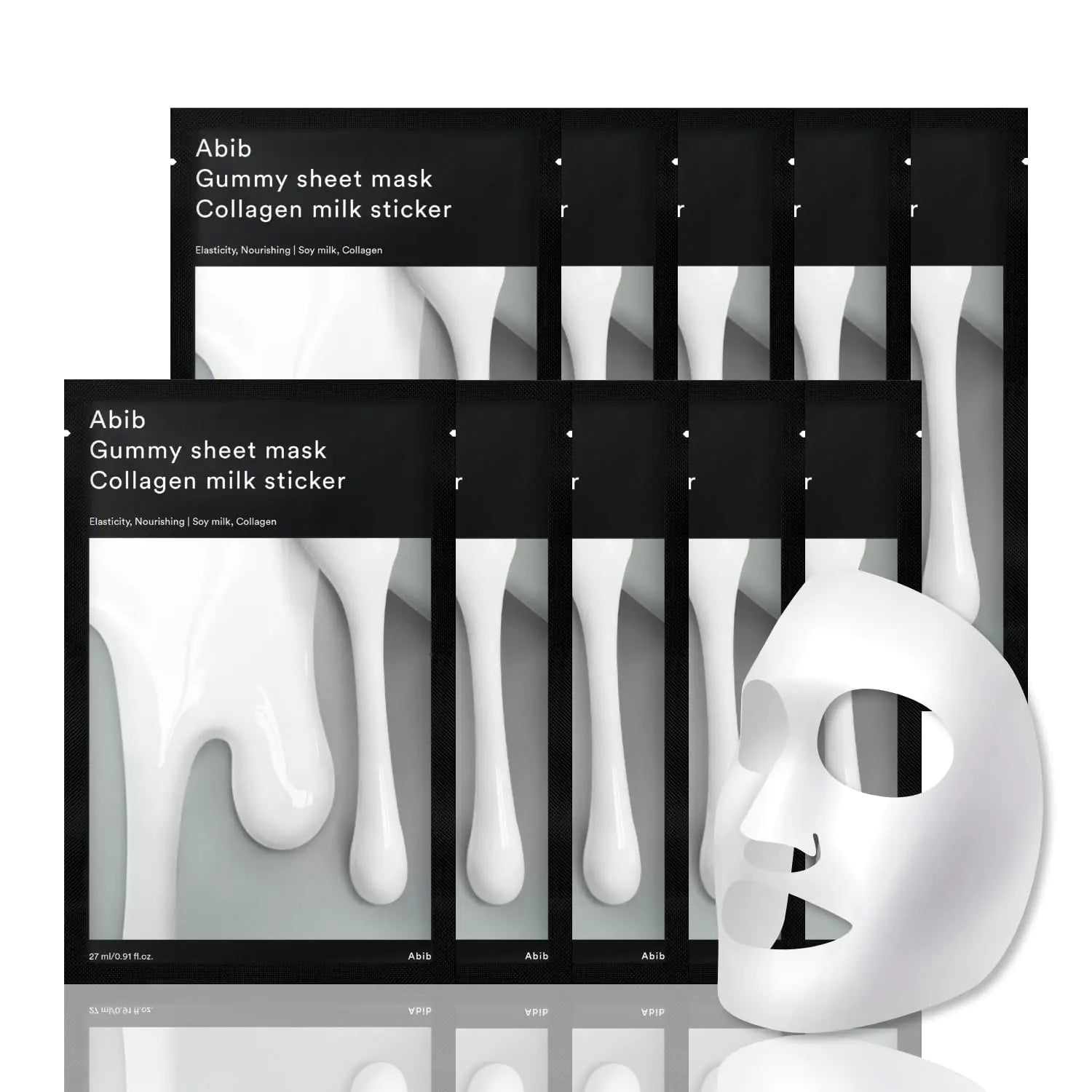 Abib Gummy Sheet Mask Collagen Milk - Elasticity Firming Mask 10 Sheets