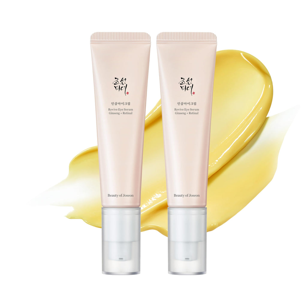 Beauty of Joseon Revive Eye Serum with Retinal Niacinamide Correction for Puffy Eye Bags Fine Lines Dark Circles Wrinkles Korean Skin Care 30ml 1 fl.oz 2 Packs