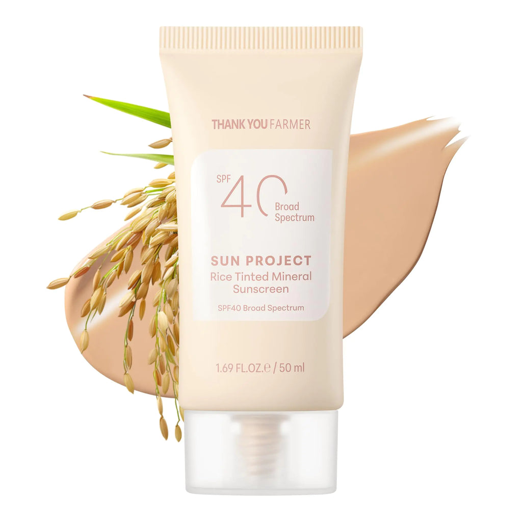 THANKYOU FARMER Sun Project Rice Tinted Mineral Sunscreen SPF40 - Korean