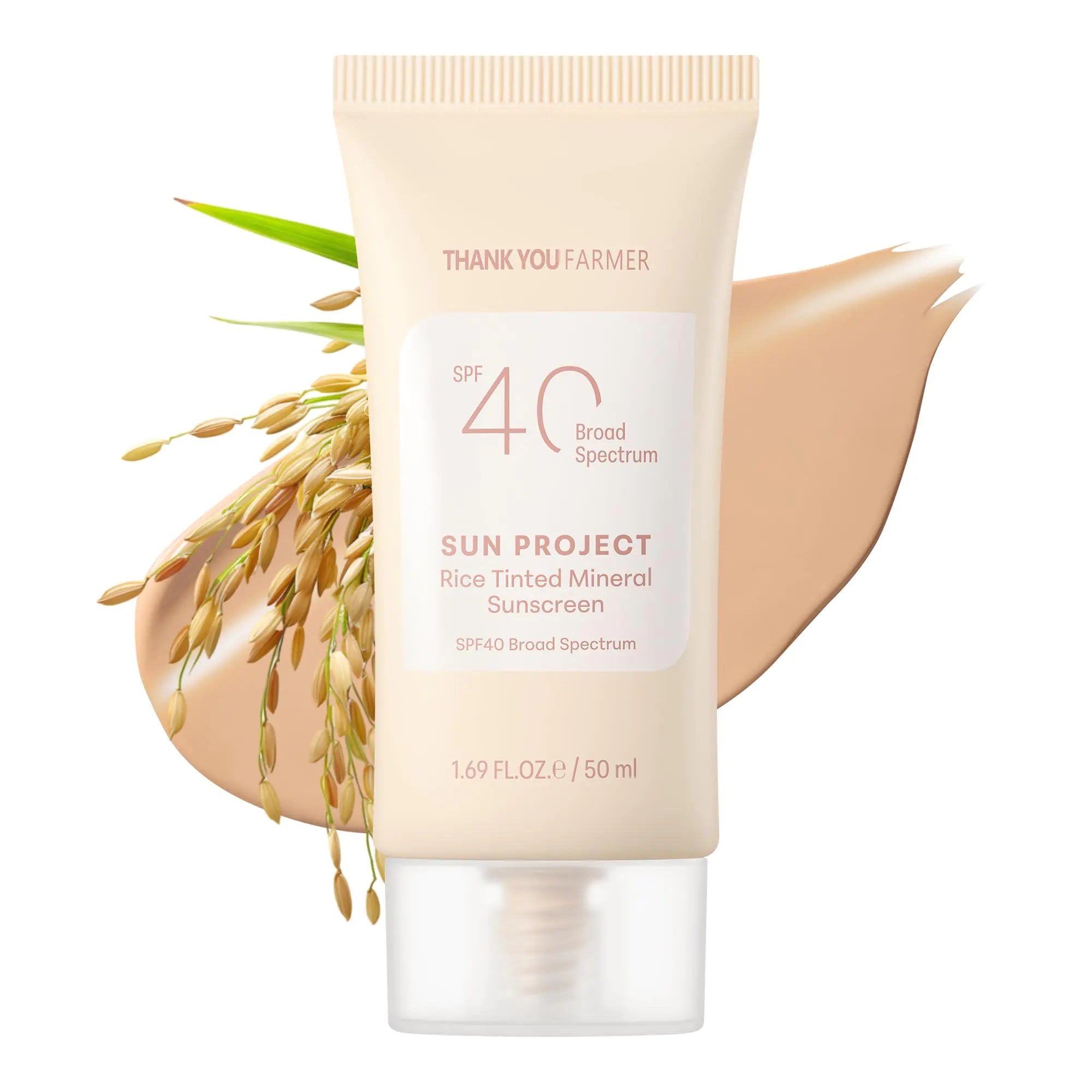 THANKYOU FARMER Sun Project Rice Tinted Mineral Sunscreen SPF40 - Korean