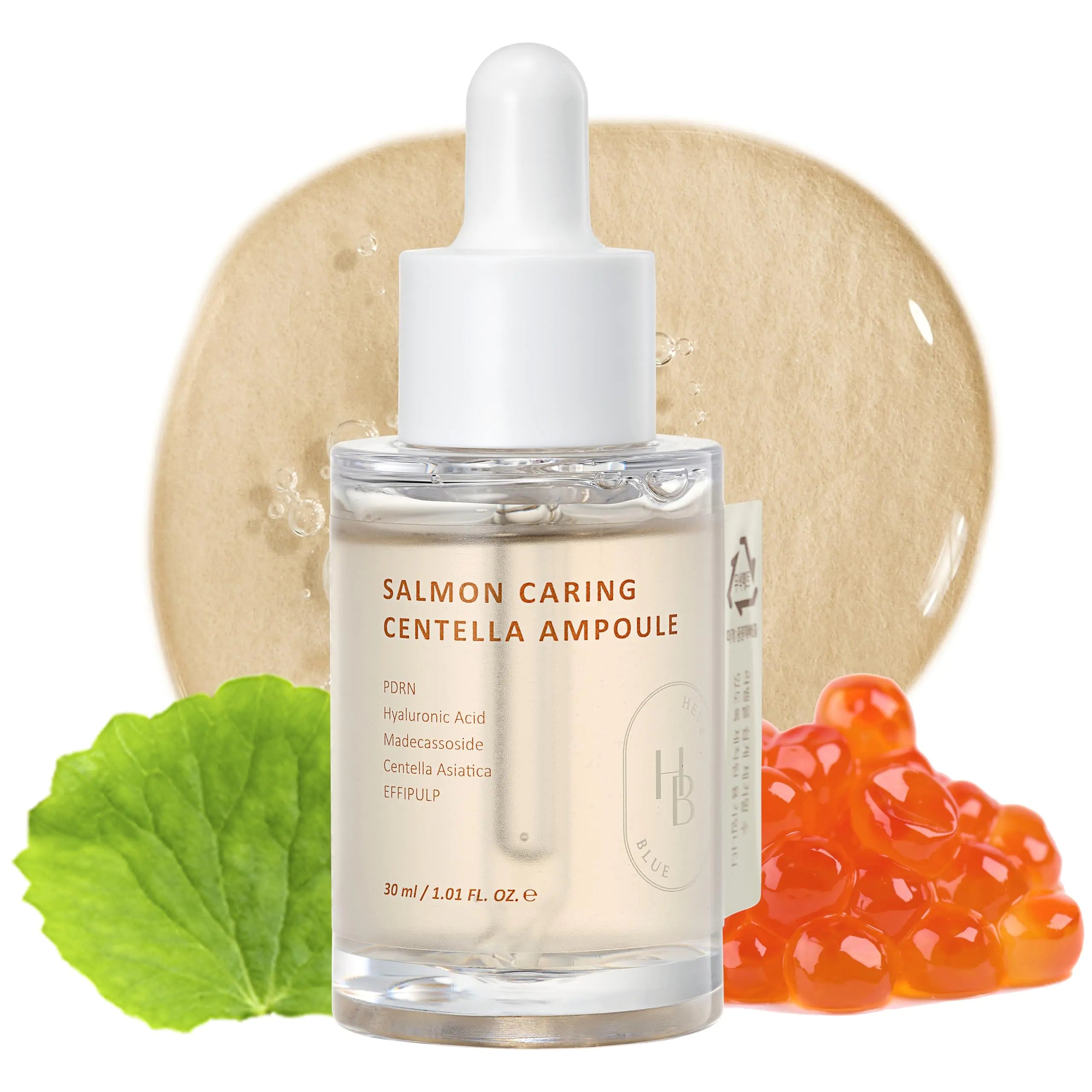 HEVEBLUE Salmon Caring Centella Ampoule - Salmon PDRN + Madecassoside