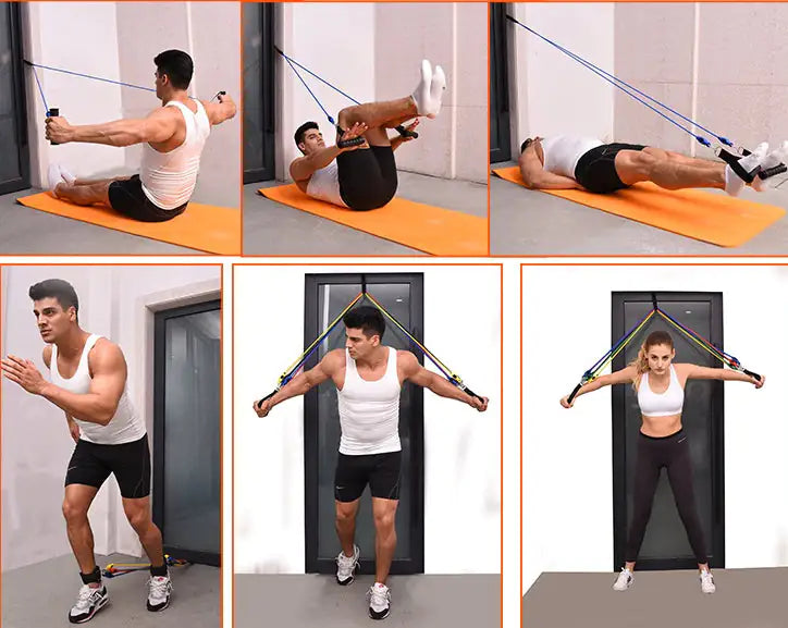Portable Fitness Rally – Resistance Band Set for Full-Body Home Workouts