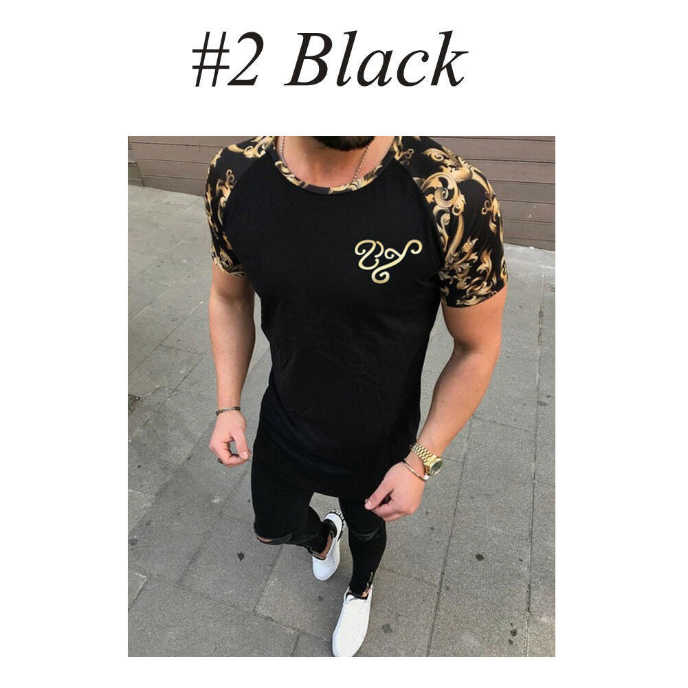 Men’s Camouflage Gym Shirt – Comfortable Short Sleeve Performance Tee (White/Black/Army Green)