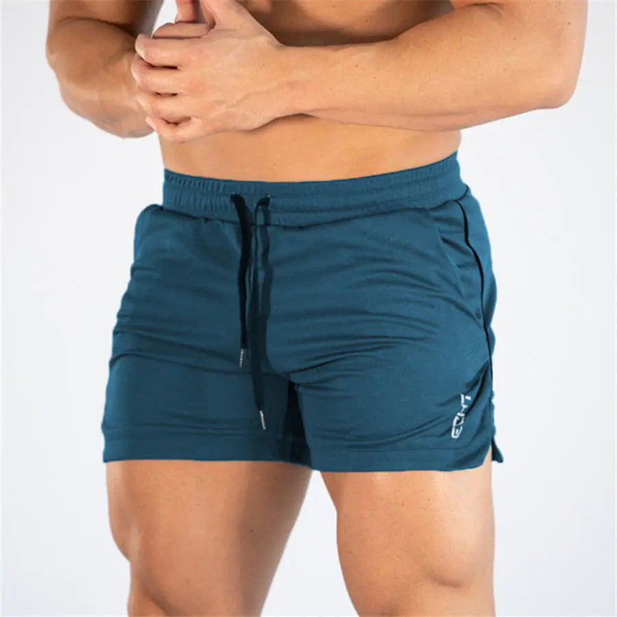 Men’s Fitness Bodybuilding Workout Shorts – Athletic Gym Training Shorts for Exercise, Running & Casual Wea