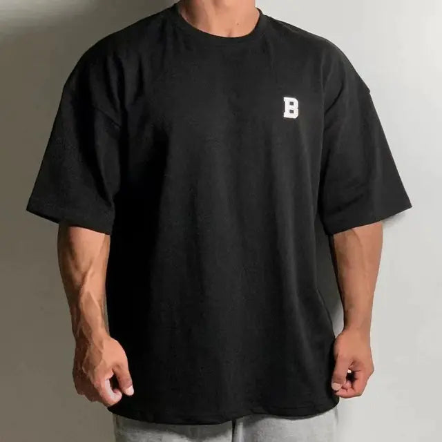 Men's Fitness Workout Slim Fit Short Sleeve T-Shirt