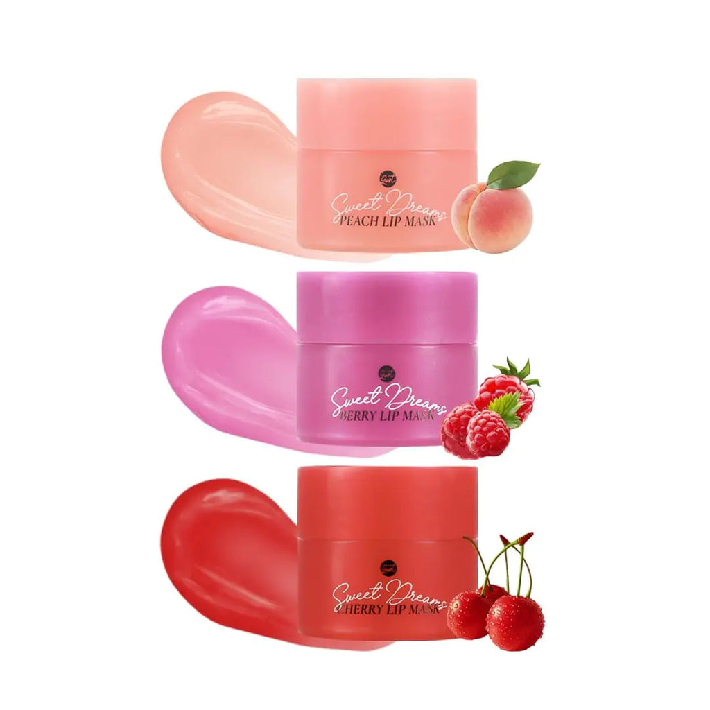 Sweet Dreams Mini Lip Mask 3 Set - Vegan Korean Sleeping Lip Balm with Hyaluronic Acid