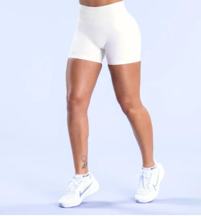 Seamless Fitness Yoga Shorts – High-Waist Stretchy Workout Shorts for Gym, Yoga & Training