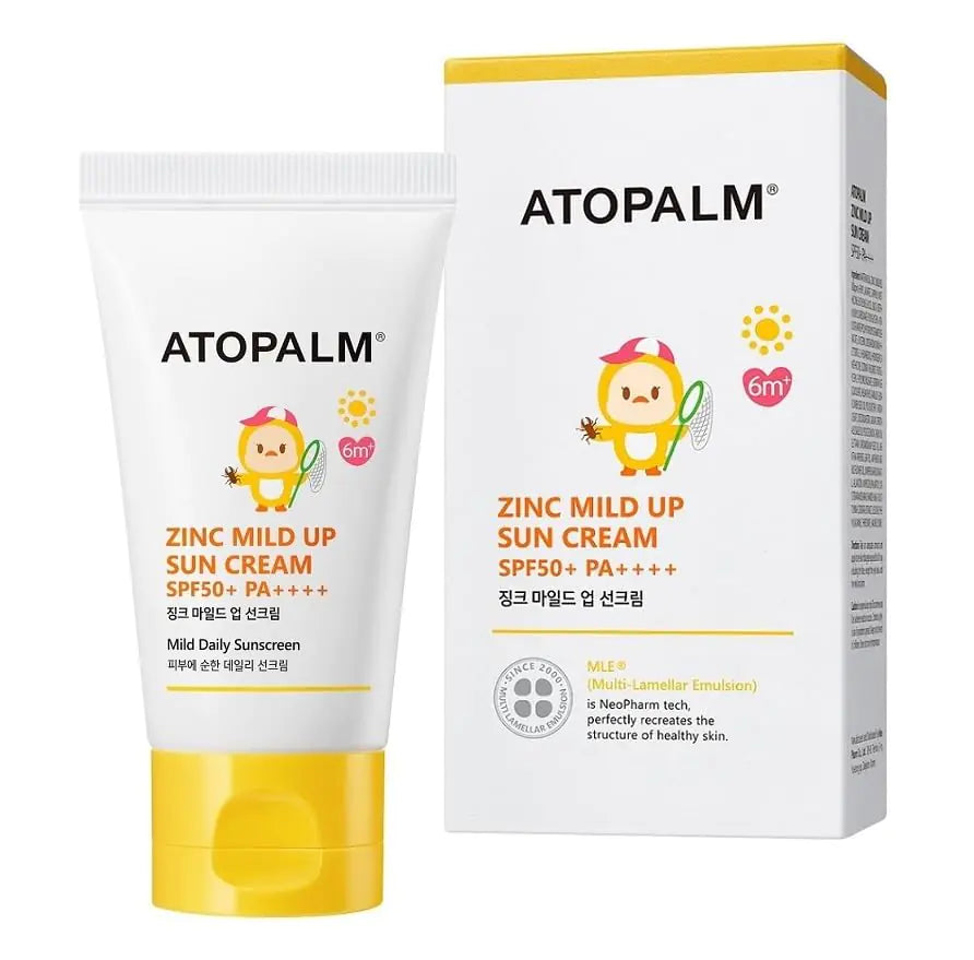 ATOPALM Zinc Mild Up Sun Cream SPF50+ PA++++ - Dry Skin MLE Mineral 65g