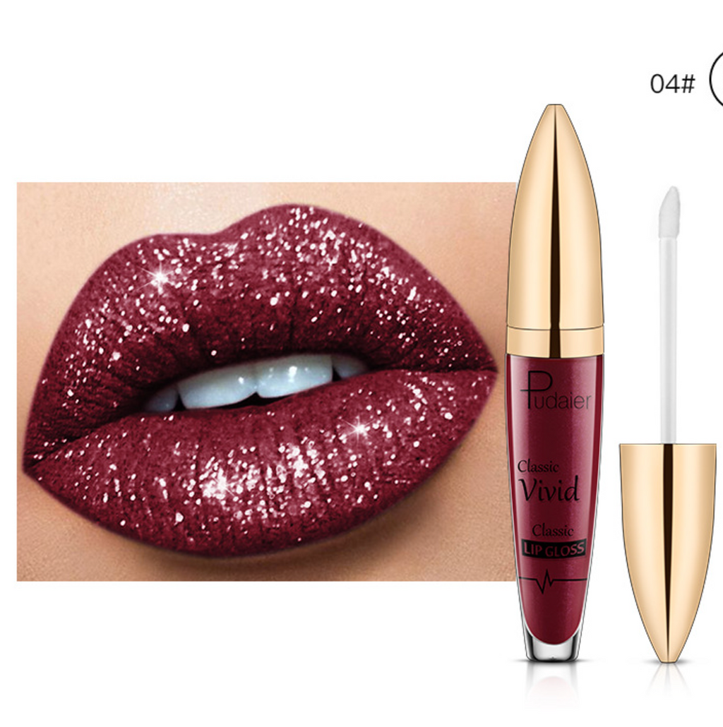 Pudaier Diamond Shimmer Lip Gloss Liquid Lipstick