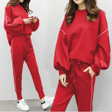 Women’s Sporty Two-Piece Set – Hoodie & Joggers Matching Outfit for Fitness, Casual Wear & Lounge