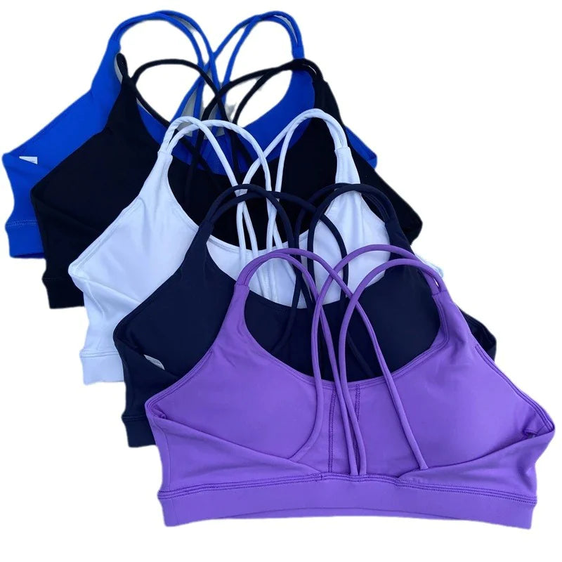 Women’s Solid Color High-Support Workout Sports Bra