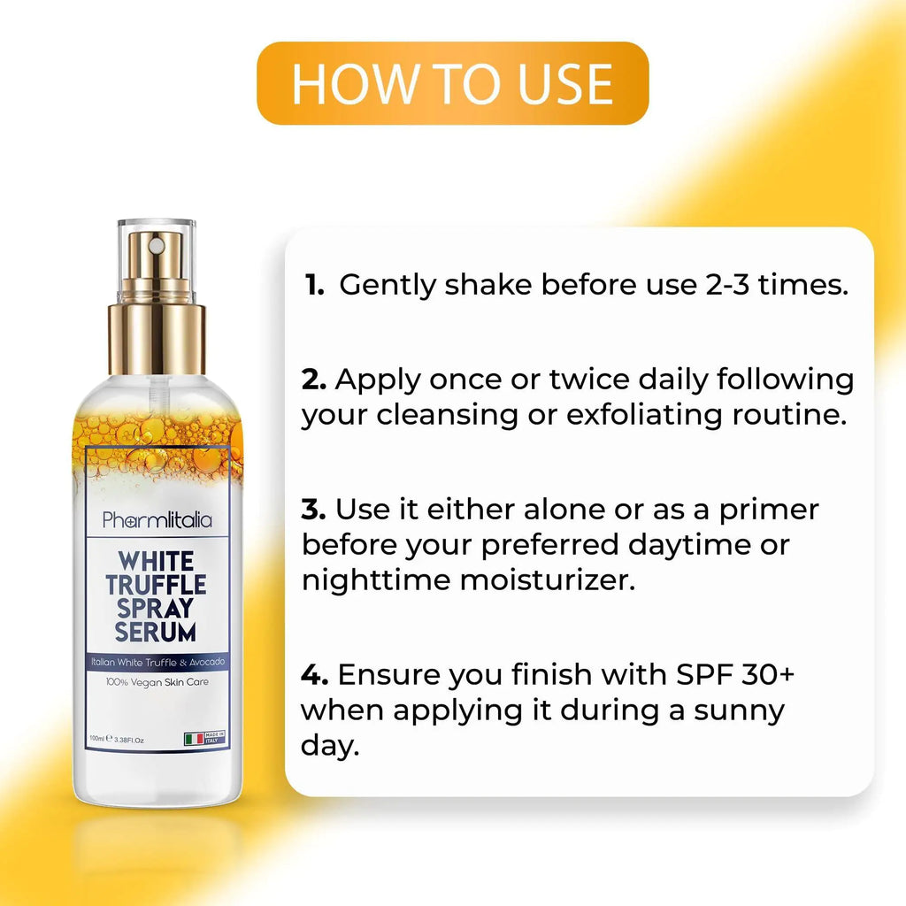 dalba Italian White Truffle Spray Serum Travel Size - Vegan Hydrating Face Mist 3.38 fl oz