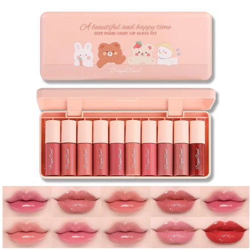 10-Color Korean Velvet Watery Lip Tint Stain Mini Lipstick Set