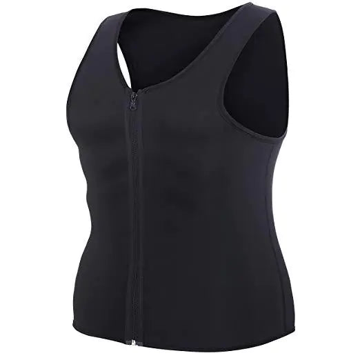 Men’s Neoprene Waist Trainer Vest – Sauna Sweat Body Shaper for Weight Loss & Workout Training