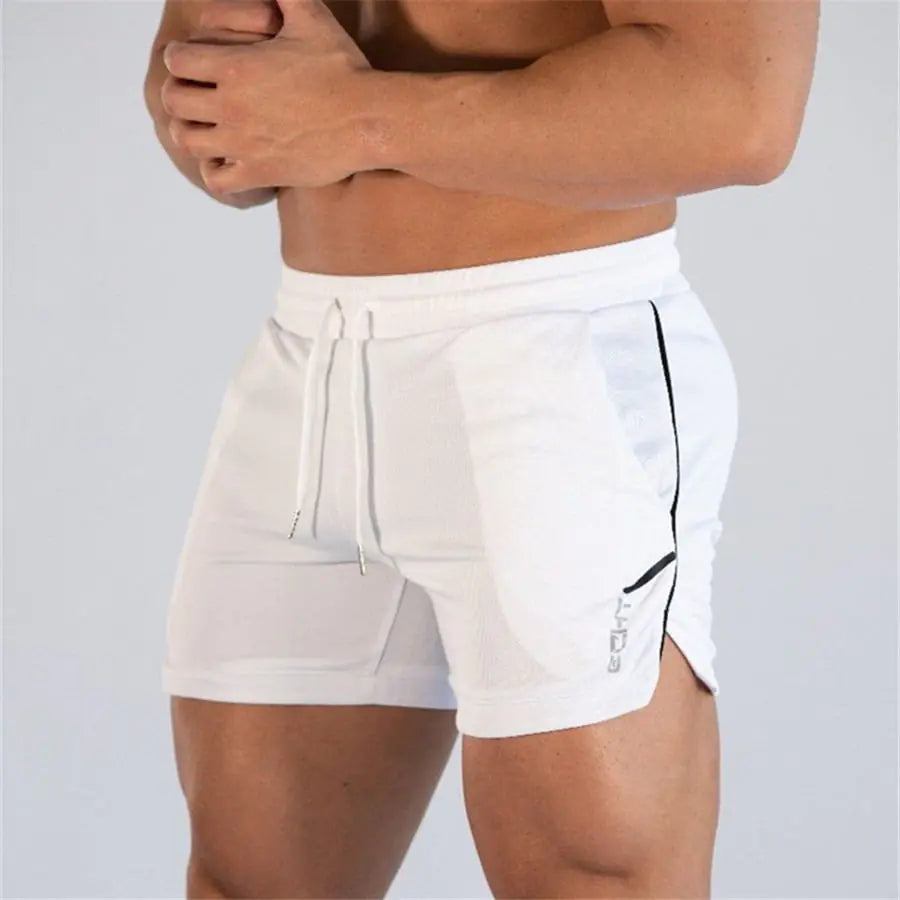 Men’s Fitness Bodybuilding Workout Shorts – Athletic Gym Training Shorts for Exercise, Running & Casual Wea