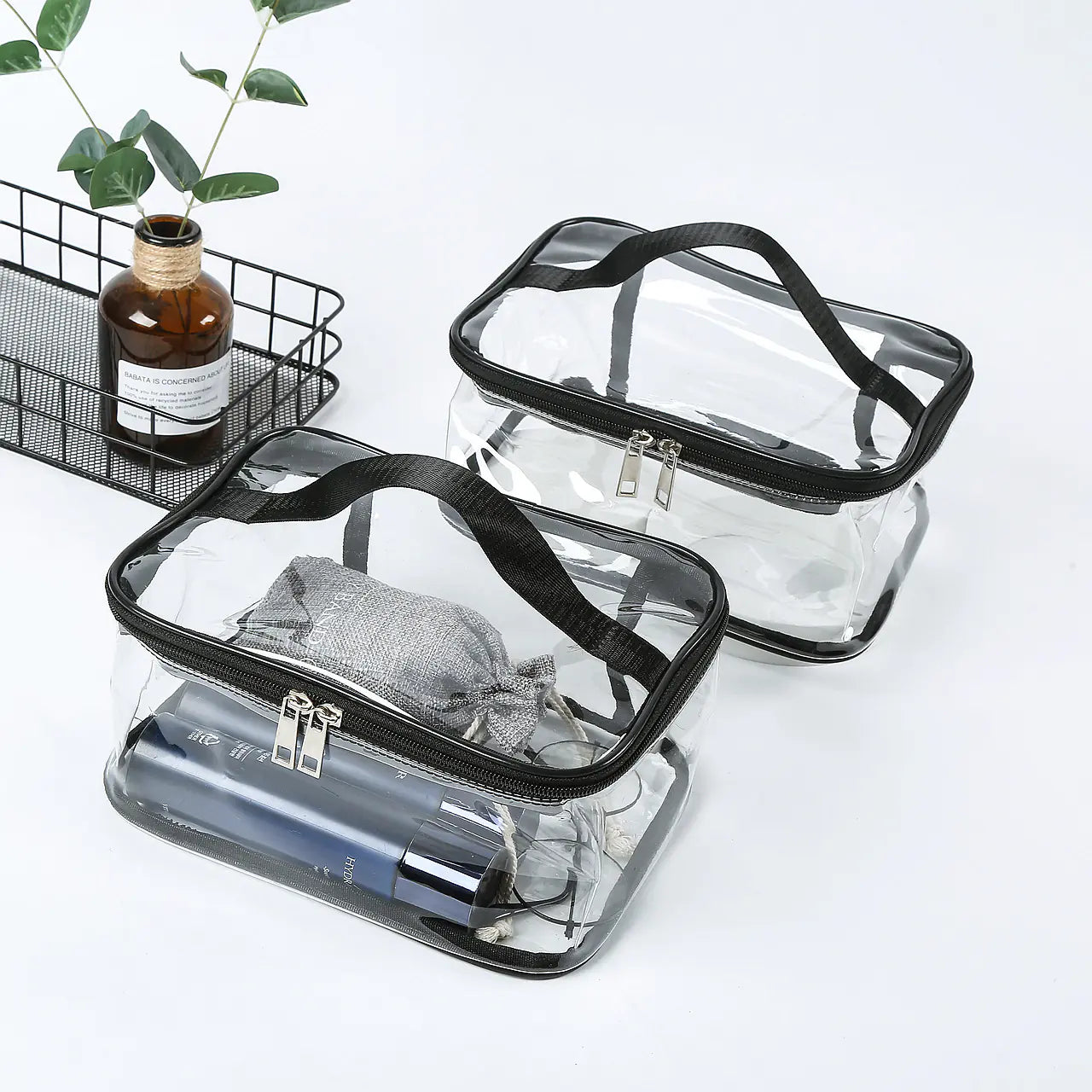 Clear Portable Makeup and Fitness Bag