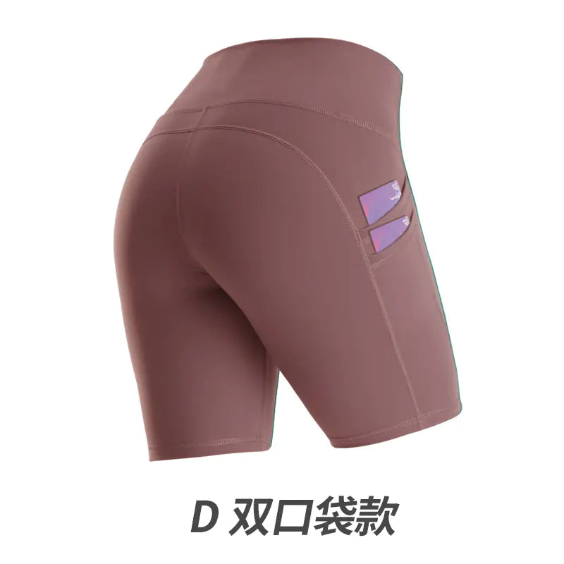 Women’s High-Waist Pocketed Yoga Shorts – Premium Studio-Style Fitness Wear
