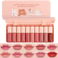 Alisesun 10 Colors Lip Tint Stain Set - Korean Plumping Lip Gloss & Cheek Tint Multi-Use