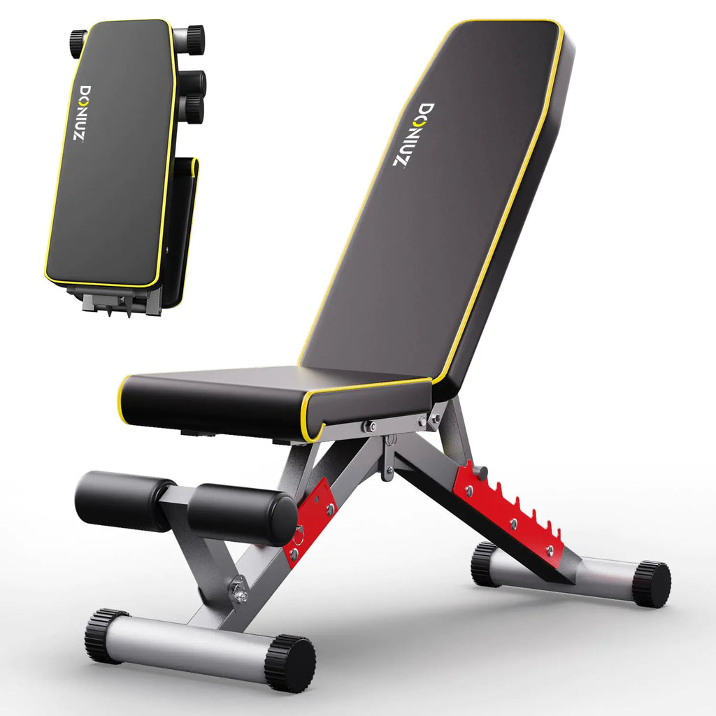 Adjustable Weight Bench – Foldable Workout Bench Press for Home Gym Full-Body Training (750 lb Capacity)