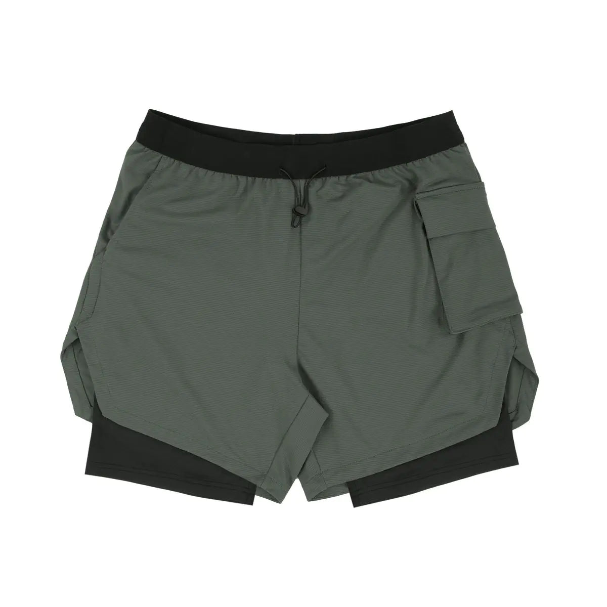 Men’s Double Layer Stretch Workout Shorts – Fitness Exercise Shorts with Built-In Compression Liner