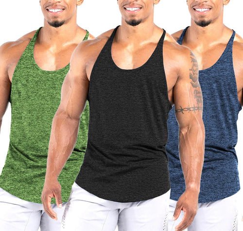 AgileFlex Men's Quick-Dry Y-Back Workout Tanks
