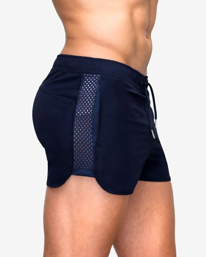 Summer Stretch Mesh Fitness Sprint Training Shorts – Breathable Lightweight Athletic Workout Shorts