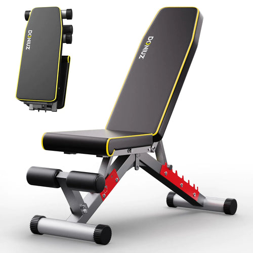 Adjustable Weight Bench – Foldable Workout Bench Press for Home Gym Full-Body Training (750 lb Capacity)