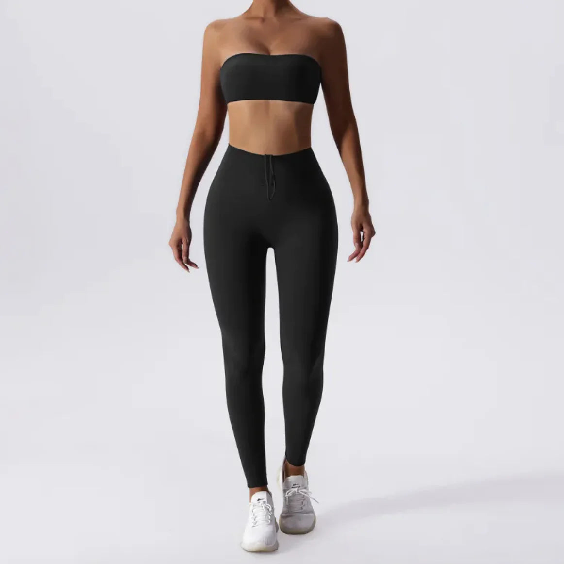 Women’s 2-Piece Yoga Suit – Form-Fitting Top & Leggings Set, Moisture-Wicking Stretch Athleisure Outfit