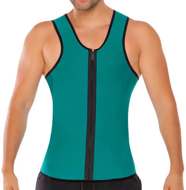 Men’s Neoprene Waist Trainer Vest – Sauna Sweat Body Shaper for Weight Loss & Workout Training
