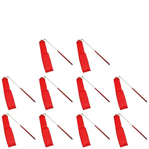 Rhythmic Gymnastics Ribbon Set (10pcs, Red)