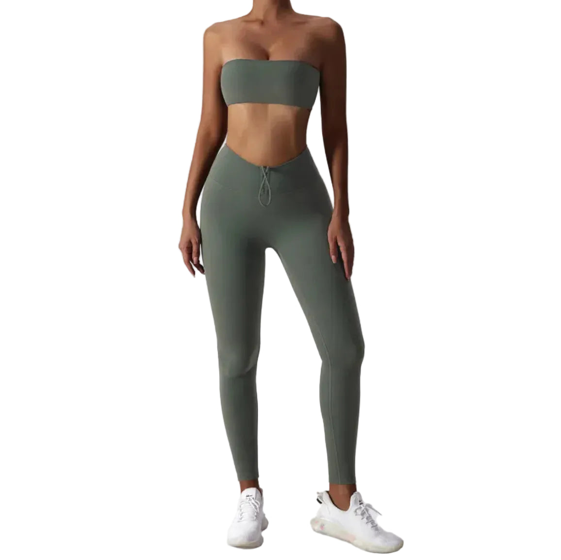 Women’s 2-Piece Yoga Suit – Form-Fitting Top & Leggings Set, Moisture-Wicking Stretch Athleisure Outfit