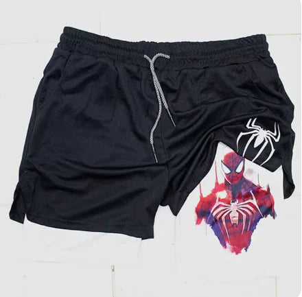Marvel Venom Gym Shorts for Men – Spider-Man Fitness Workout & Training Shorts