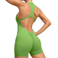 Women’s One Piece Yoga Romper – Front Zipper Bodysuit, Sculpting Fit & Flexible Stretch