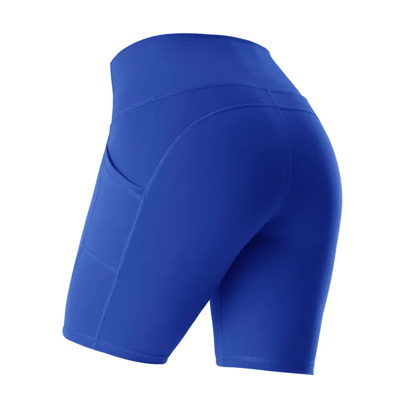 Women’s High-Waist Pocketed Yoga Shorts – Premium Studio-Style Fitness Wear