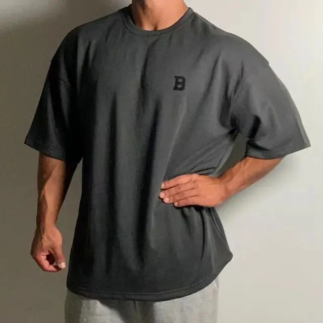 Men's Fitness Workout Slim Fit Short Sleeve T-Shirt