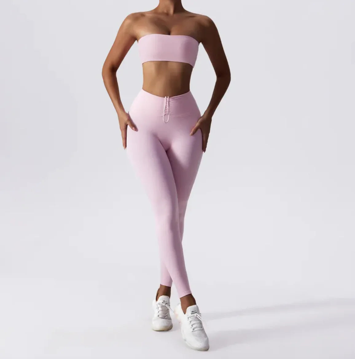 Women’s 2-Piece Yoga Suit – Form-Fitting Top & Leggings Set, Moisture-Wicking Stretch Athleisure Outfit
