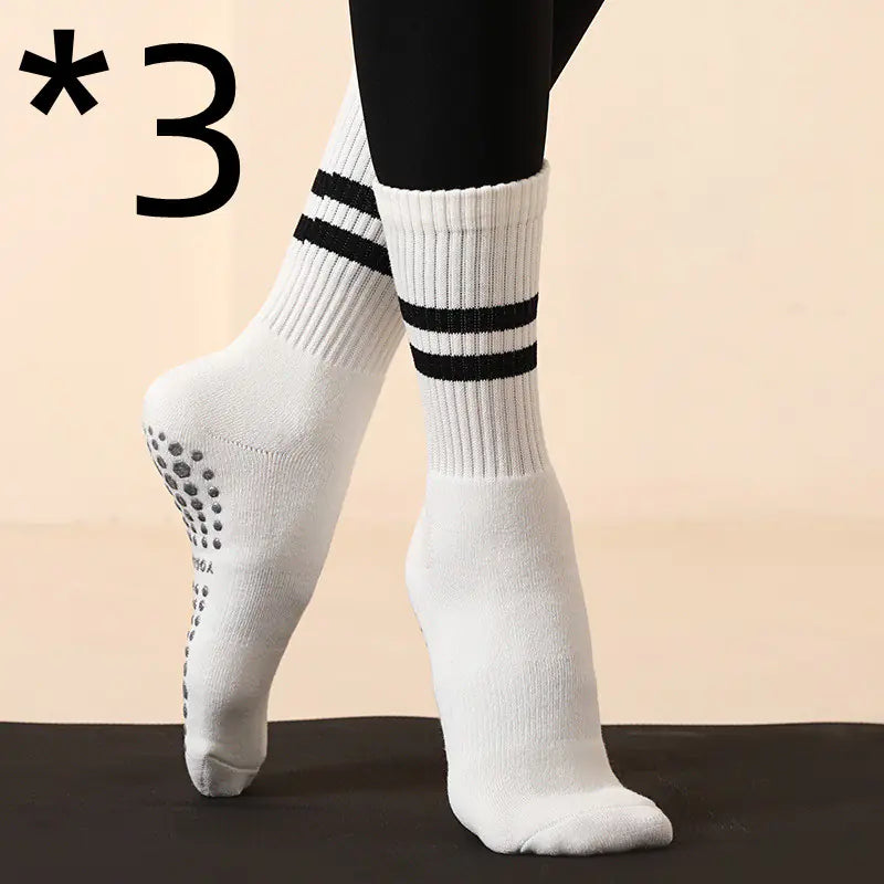 Non-Slip Fitness Socks & Stockings – Anti-Skid Grip Sports Socks for Yoga, Gym & Training