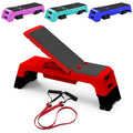 Adjustable Aerobic Step Platform – Cardio Stepper with Resistance Bands
