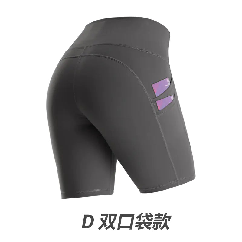 Women’s High-Waist Pocketed Yoga Shorts – Premium Studio-Style Fitness Wear