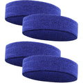 Sports Headbands – Moisture-Wicking Stretch Sweatbands for Men & Women (4-Pack, Dark Blue)