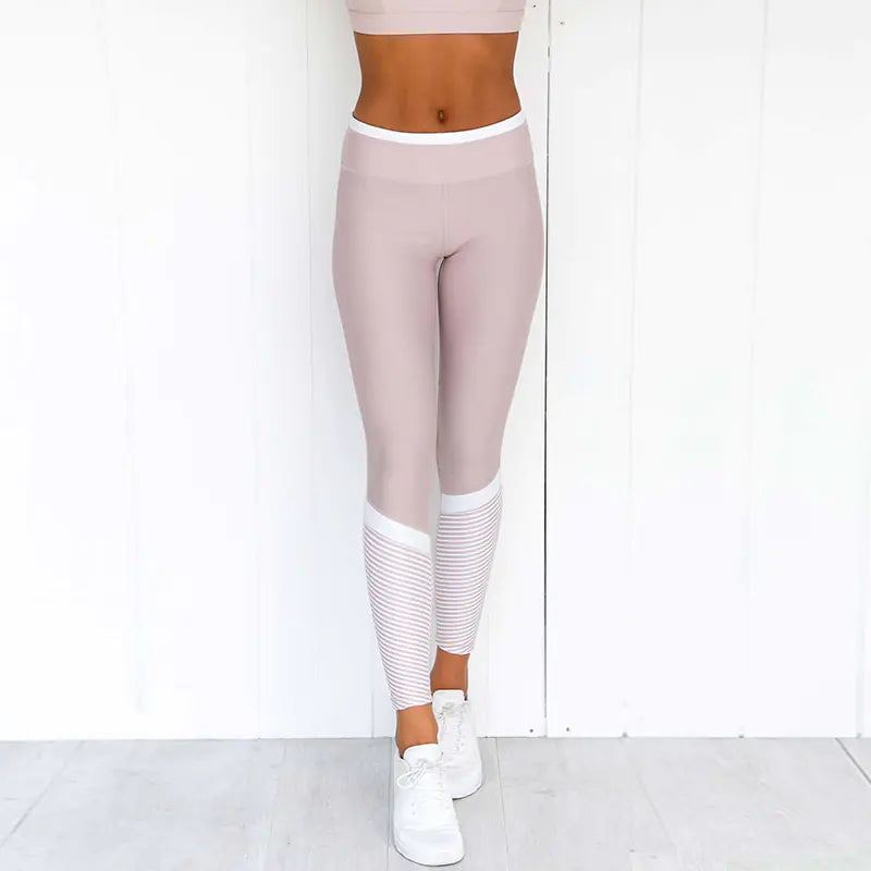 Printed Patchwork Yoga Leggings for Women