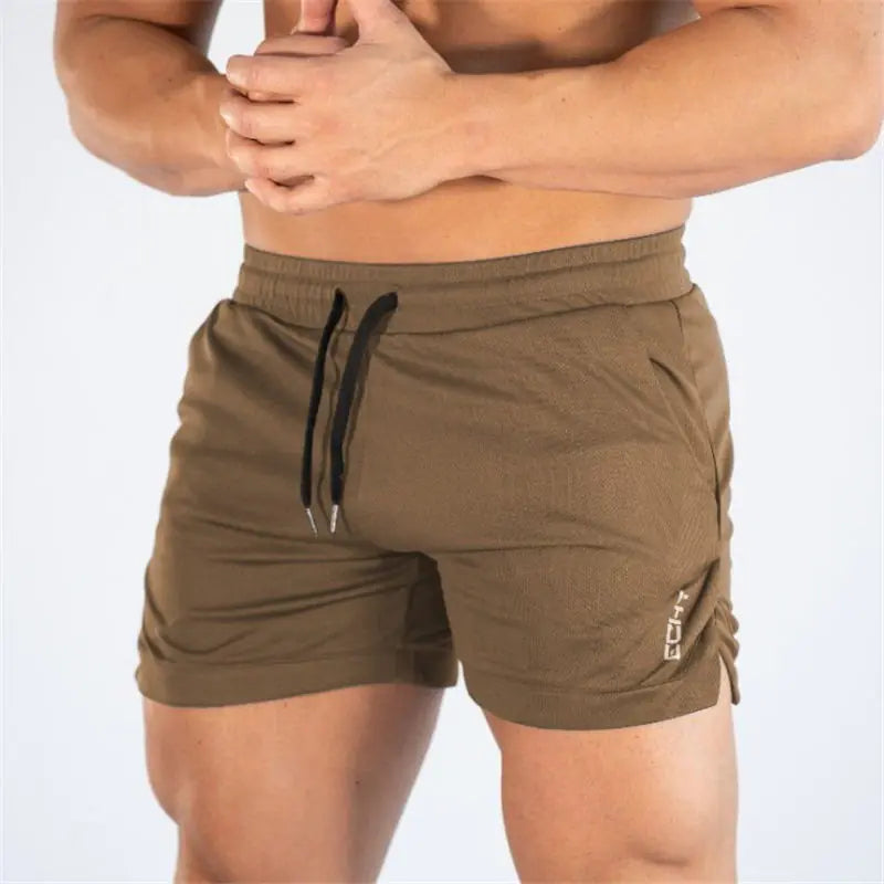 Men’s Fitness Bodybuilding Workout Shorts – Athletic Gym Training Shorts for Exercise, Running & Casual Wea