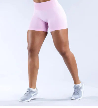 Seamless Fitness Yoga Shorts – High-Waist Stretchy Workout Shorts for Gym, Yoga & Training