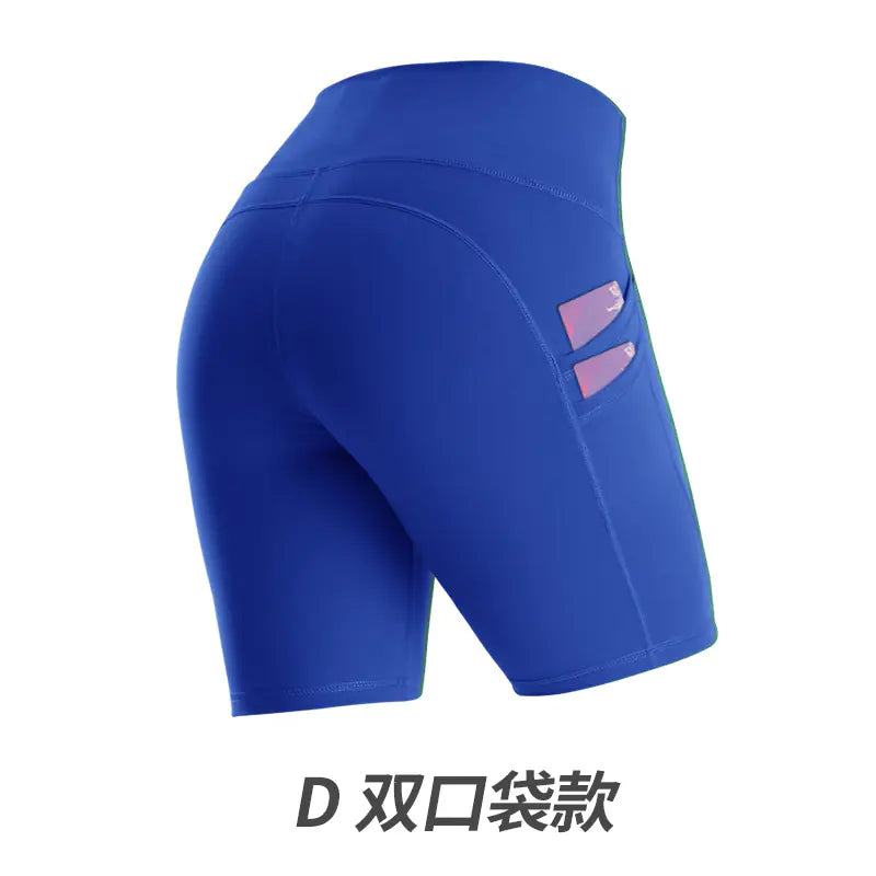 Women’s High-Waist Pocketed Yoga Shorts – Premium Studio-Style Fitness Wear