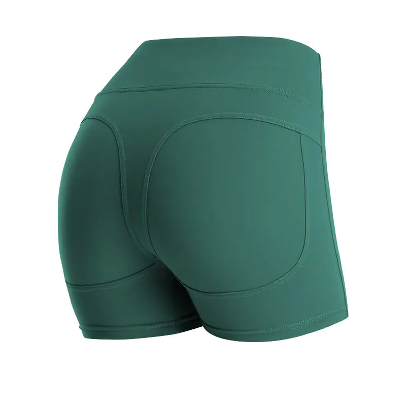 Women’s High-Waist Pocketed Yoga Shorts – Premium Studio-Style Fitness Wear