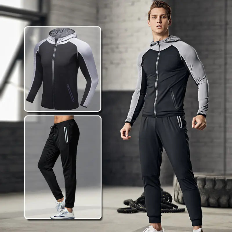 Men’s Sports Fitness Two-Piece Set for Running