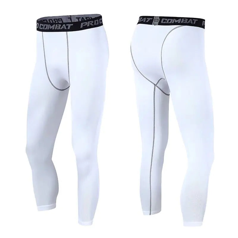 Men’s Compression Leggings – Quick-Dry Lycra Running Tights & Gym Base Layer Pants (S–3XL)