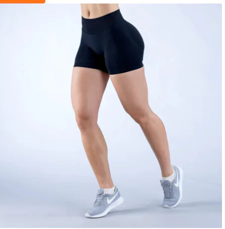 Seamless Fitness Yoga Shorts – High-Waist Stretchy Workout Shorts for Gym, Yoga & Training