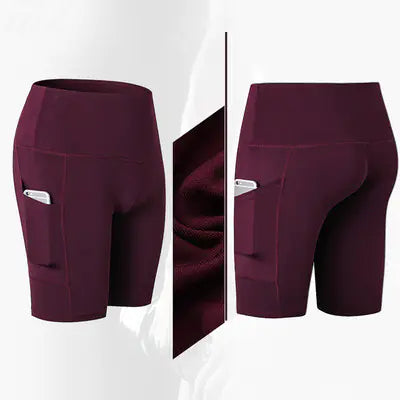 High-Waisted Yoga Fitness Shorts – Women’s Stretchy Workout & Gym Training Shorts