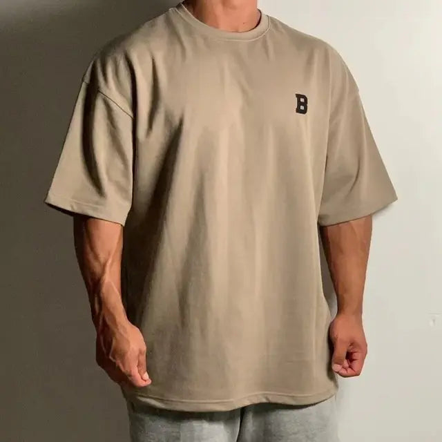 Men's Fitness Workout Slim Fit Short Sleeve T-Shirt